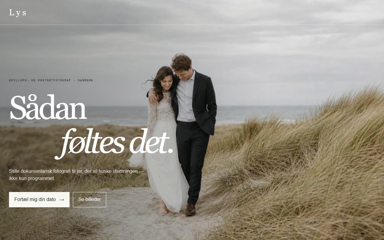 Forsiden på designet Lys