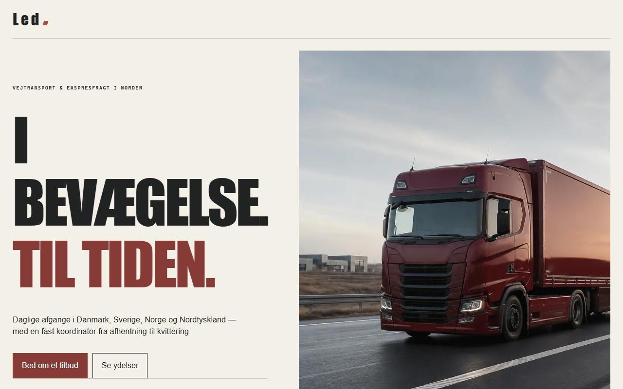 Forsiden på designet Led