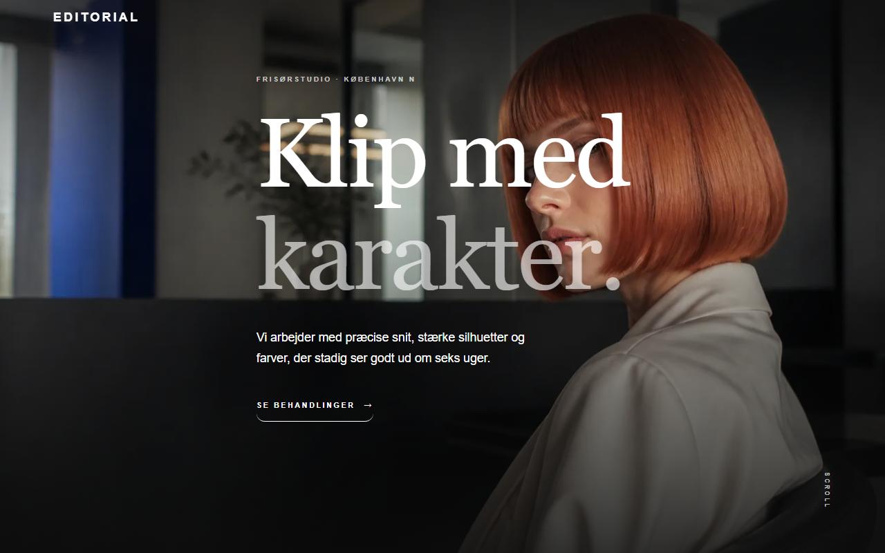 Forsiden på designet Editorial