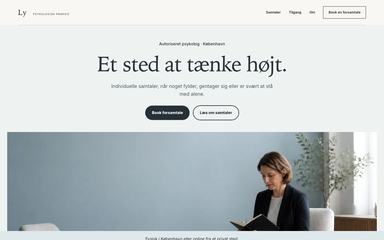 Forsiden på designet Ly